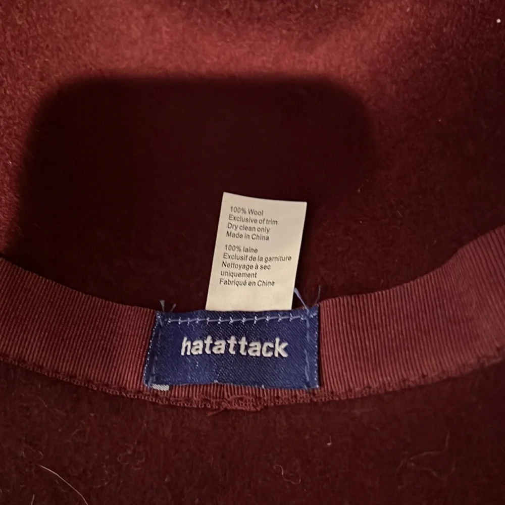 NEW Anthropologie Hatattack Burgundy Wool Rancher Hat